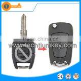 Plastic 2 Button Flip Remote Key Blank With Black Color Uncut Left Blade Without Logo for Opel Vectra Zafira