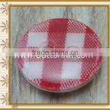 Eco-friendly resin strip patterned 2 hole shirt button