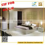 hot sell high gloss wooden bed for home and hotel