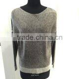 Ladies Knitted Reverse Osmosis Printing With Hot Fix Rhinestone Cashmere Fashion Pullover