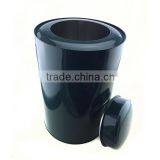Round Double Lid Tea Tin Can,high Quality Tin Cans for Matcha Green Tea Powder Storage,black Round Tin Jars thumbnail-2