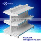 OEM Double Sided Economy Gondola Shelving With End Cap Units thumbnail-4