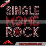 Wholesale 2017 Stones Crytal Black Moms Rock Hot Fix Rhinestone Motif Transfer for Shirt thumbnail-3