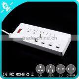 2-in-1 Surge Protected Power Strip USB Charger Station Combo Charging Ports Power Socket thumbnail-2