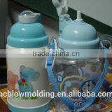 OEM Blow Molding PP Plastic Water Bottle With Straw HDPE Kids Drinking Bottle for Sale, thumbnail-3