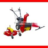 3-in-1 multifunction lawn mower with rotary mower, scythe mower and snow blower