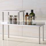 2 Tire Kitchen Storage Shelf Stainless Steel Spices Cans thumbnail-3