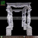 Outdoor Garden Stone Gazebo White Marble Pavilion thumbnail-1