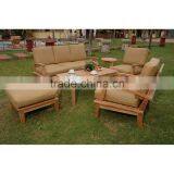 2017 Trade Assurance Large Set Conversation Solid Teak Wood Design Modern Garden Sofa Set thumbnail-2