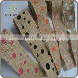 Hot Sale Color Dot Jute Ribbon/natural Jute Ribbon/The Jute Ribbon of Environmental Protection thumbnail-2