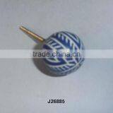 Blue Resin Knob With Curving Available in Other Colour and Patterns thumbnail-1