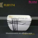 White Ceramic Cylinder Pot thumbnail-6