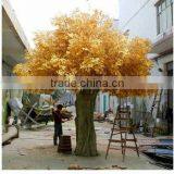 Fiberglass Realistic Artificial Banyan Tree Live Ficus Tree Gloden Foliage Plants Artificial Tree