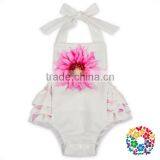 Summer Clothes Baby Girl's Floral Print Ruffles Romper thumbnail-4
