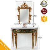 Half Moon Antique Table With Mirror Set for Hotel or Home Decor thumbnail-1