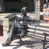 Garden Outdoor Sculptures Western Micro Metal Statue Sitting Man thumbnail-1