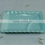 Popular Rectangle Ceramic Two Divided Plate thumbnail-1