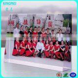 Square 4x6 Clear Freestanding Lucite Crystal Picture Frame thumbnail-4