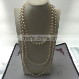 8-9mm white long freshwater pearl necklace