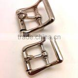 1" Center Bar Buckle With Lockable Prong, Zinc Alloy Strap Buckle in Nickel Plate thumbnail-6