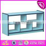 Wholesale Cheap Children Furniture Shelf Wood Hollow Cabinets W08C191 thumbnail-4
