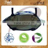 Jute Shopping Bags With Padded Rope Handle - Net Texture Print - Bag With Pocket thumbnail-4