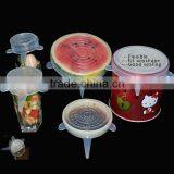 FDA Approved 6 Pack Set Silicone Stretch Food Covers for Whoelsale thumbnail-2