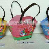 Lavender Design Metal Handicraft Basket thumbnail-1