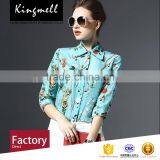 Digital Printed Vivid Color Organic Silk Charmeuse Fabric thumbnail-2