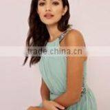 Fresh Green High Low Puffy Prom Dress thumbnail-3