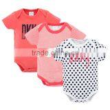 Best Selling Baby Clothes Summer 100%Cotton Short Sleeves With Prints Newborn Infant Baby Bodysuits thumbnail-1