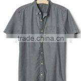 High Quality Wholesale Casual Short Sleeve Chambray Mens Dri Fit Shirts thumbnail-2