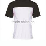 140gsm Jersey Men's Custom t Shirt With Double Color Pieces Stitching thumbnail-2