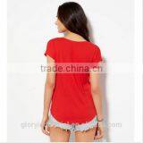 Red Loose Custom Colour Changing T-shirt for Girls thumbnail-2