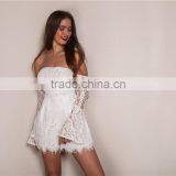 Runwaylover 038 Ladies Sexy Off-Shoulder Lace Playsuits thumbnail-4