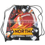 Sublimated Drawstring Bag With Double Sided Print - Made From 600 Denier Polyester and Measures 16"h x 13"w thumbnail-1