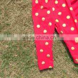 Winter/fall Scarf Set Girls Kids Clothing Hot Sell Red Suit Clothes Gold Dot Pant Set thumbnail-3