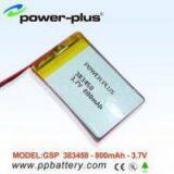 383458 li-polymer battery for GPS application 3.7V /800mAh