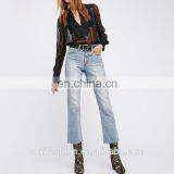 Clothing Spring Sheer Sleeves Lady Latest Fashion Blouse Design 2016 thumbnail-5