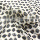 Printed 100% Silk Chiffon With Black Dots
