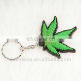 Custom Maple Leaves Logo and Shape Soft Pvc Keyring,rubber Keychain for Promotional