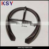 Grey / Dark Silver Moon Shape 50mm Nickel Free Belt Buckle thumbnail-1