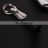 2016 New design push button leather key chains with decorative rhinestones
