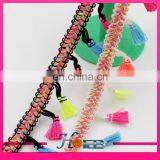 4.5cm Width Colorful Tassel Fringe Tassel Lace Trim for Garment thumbnail-4
