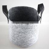 Grey Blue Color Felt Nonwoven Pot 10 Gallon Grow Bag Black thumbnail-3