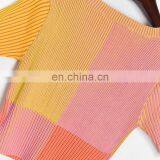 TWOTWINSTYLE Casual Patchwork Women Sweater O Neck Short Sleeve Tunic Short Hit Color thumbnail-5