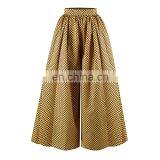 OEM Ladies Custom Printed Wide Legging Stretch Waist Designs for Trousers Pant thumbnail-2