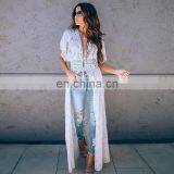 Lace Cover up Sarong Long Beach Cover up Robe de Plage Vestidos de Playa Kaftan Pareo Beach Bathing Suit Cover Ups Beach Dress thumbnail-2