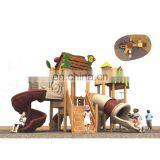 Children Wooden Combination Plastic Slide Outdoor Playground thumbnail-4