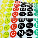 custom sticker poker chip,number stickers for poker chip,cartoon paper sticker